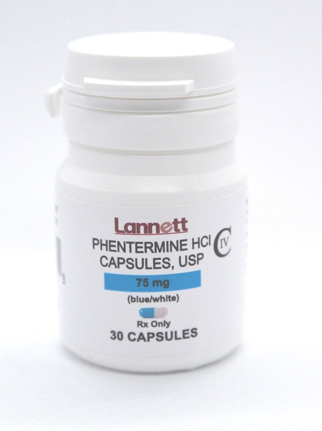 Phentermine HCI 75 mg Brand Lannett
